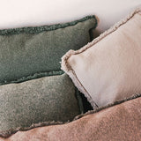 Almofada quadrada Lorena Canals Stonewashed Duck Green - Verde pato 45 x 45 cm
