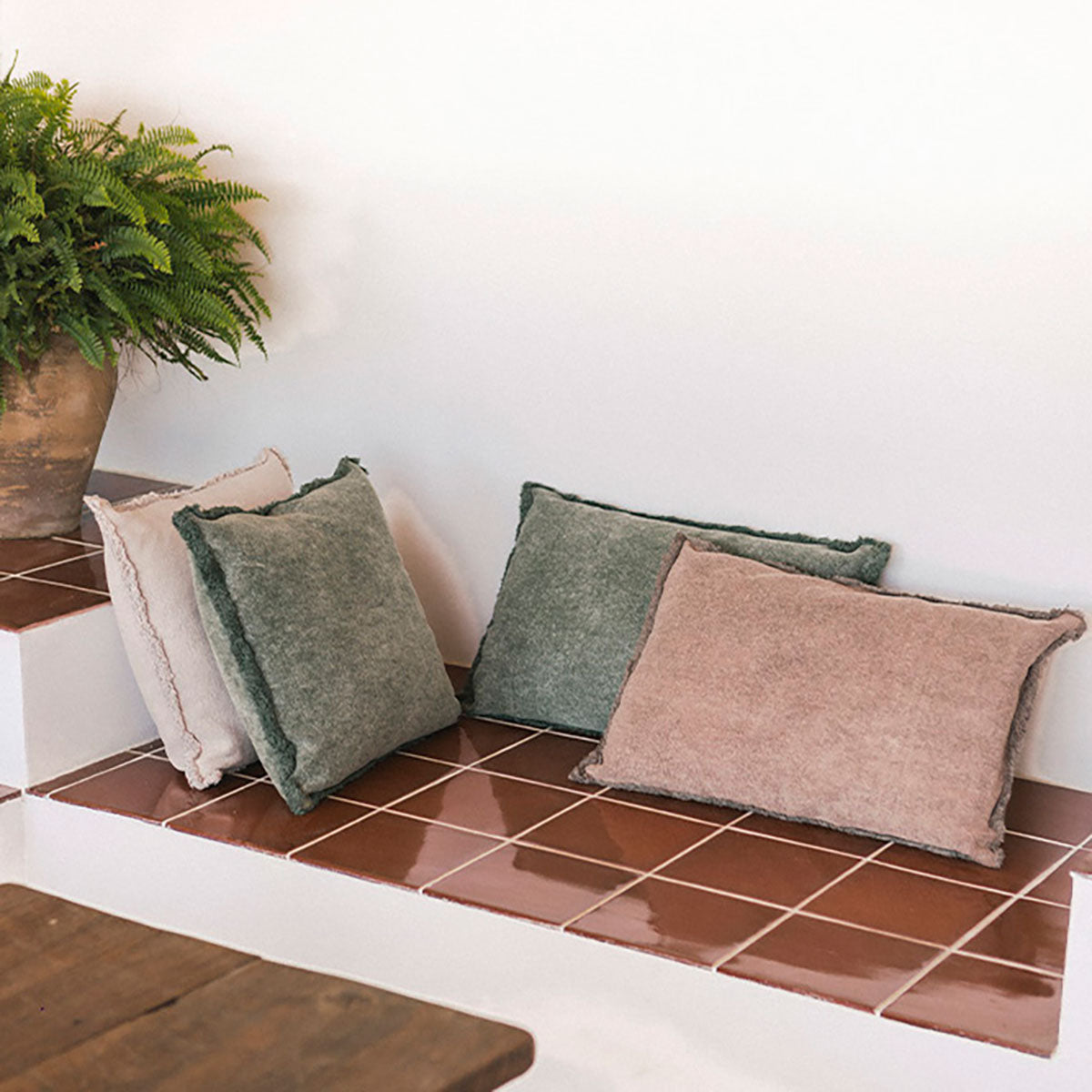 Almofada retangular Lorena Canals Stonewashed Soil Brown - Marrom 60 x 40 cm