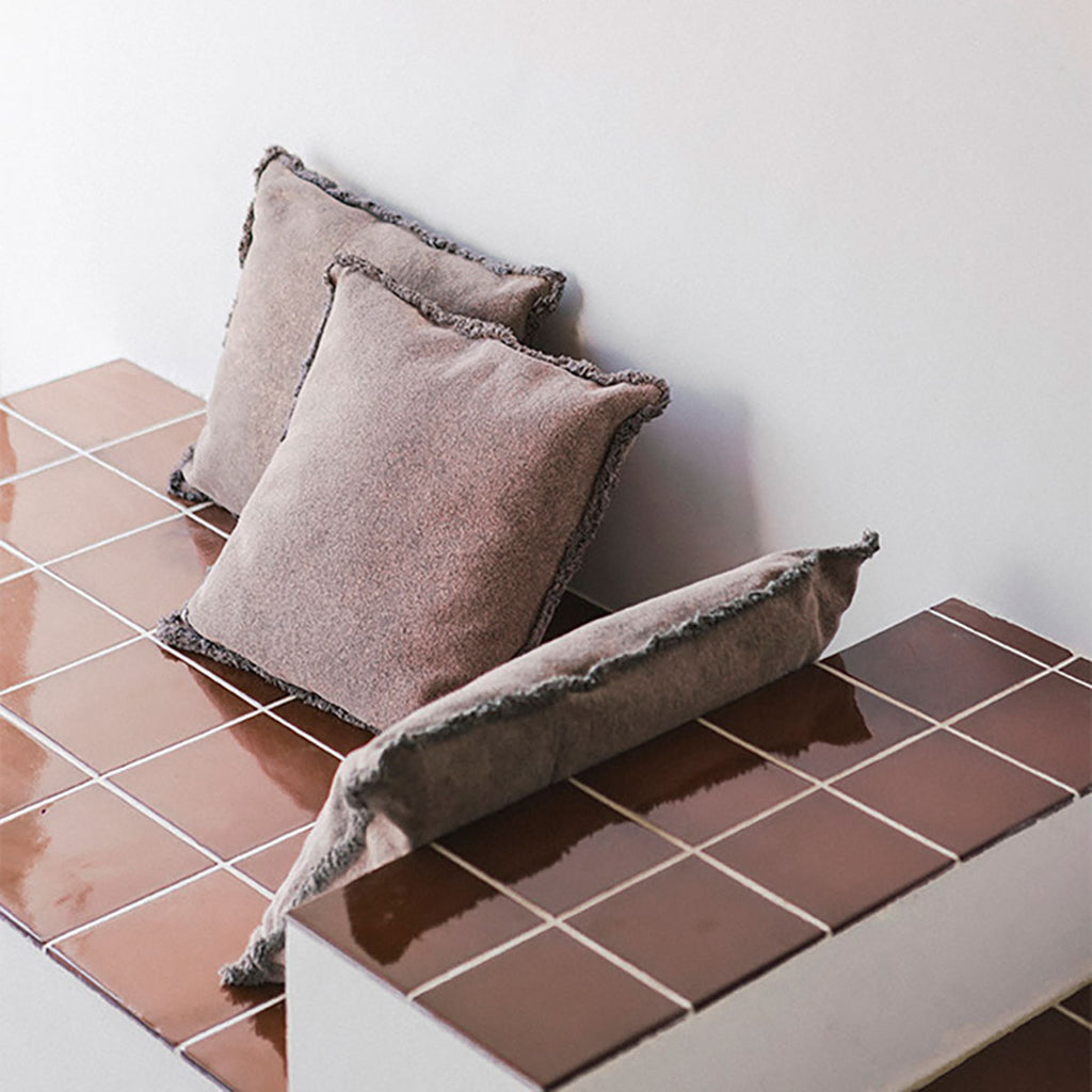 Almofada retangular Lorena Canals Stonewashed Soil Brown - Marrom 60 x 40 cm