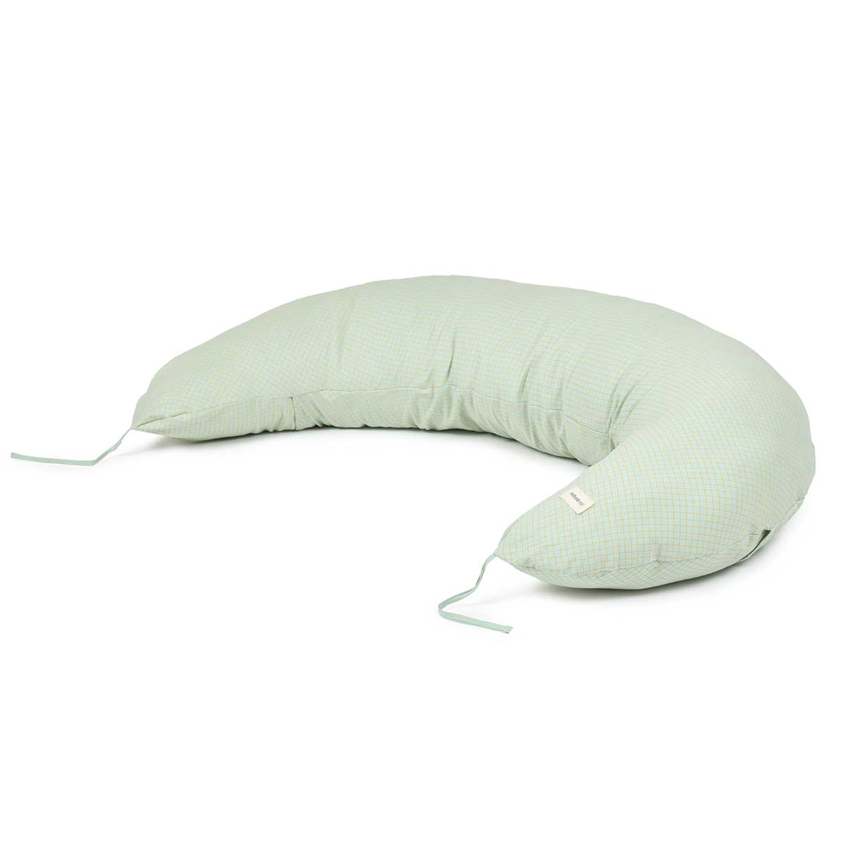 Almofada amamentação STORIES Green lemon grid 170 x 38 x 25 cm