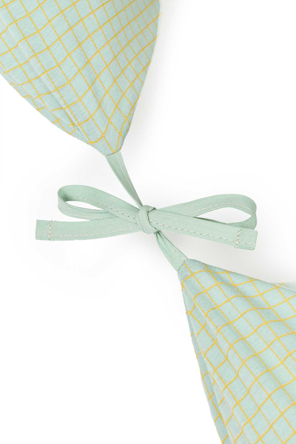 Almofada amamentação STORIES Green lemon grid 170 x 38 x 25 cm