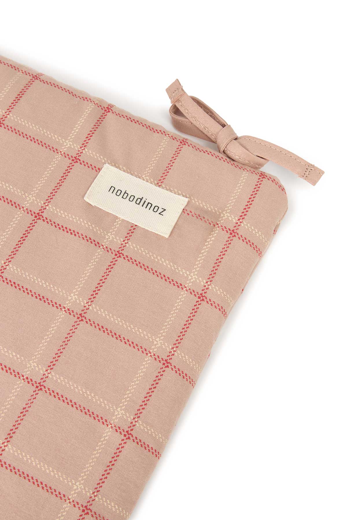 Protetor de berço Stories Pink red checks 207 x 32 x 2 cm