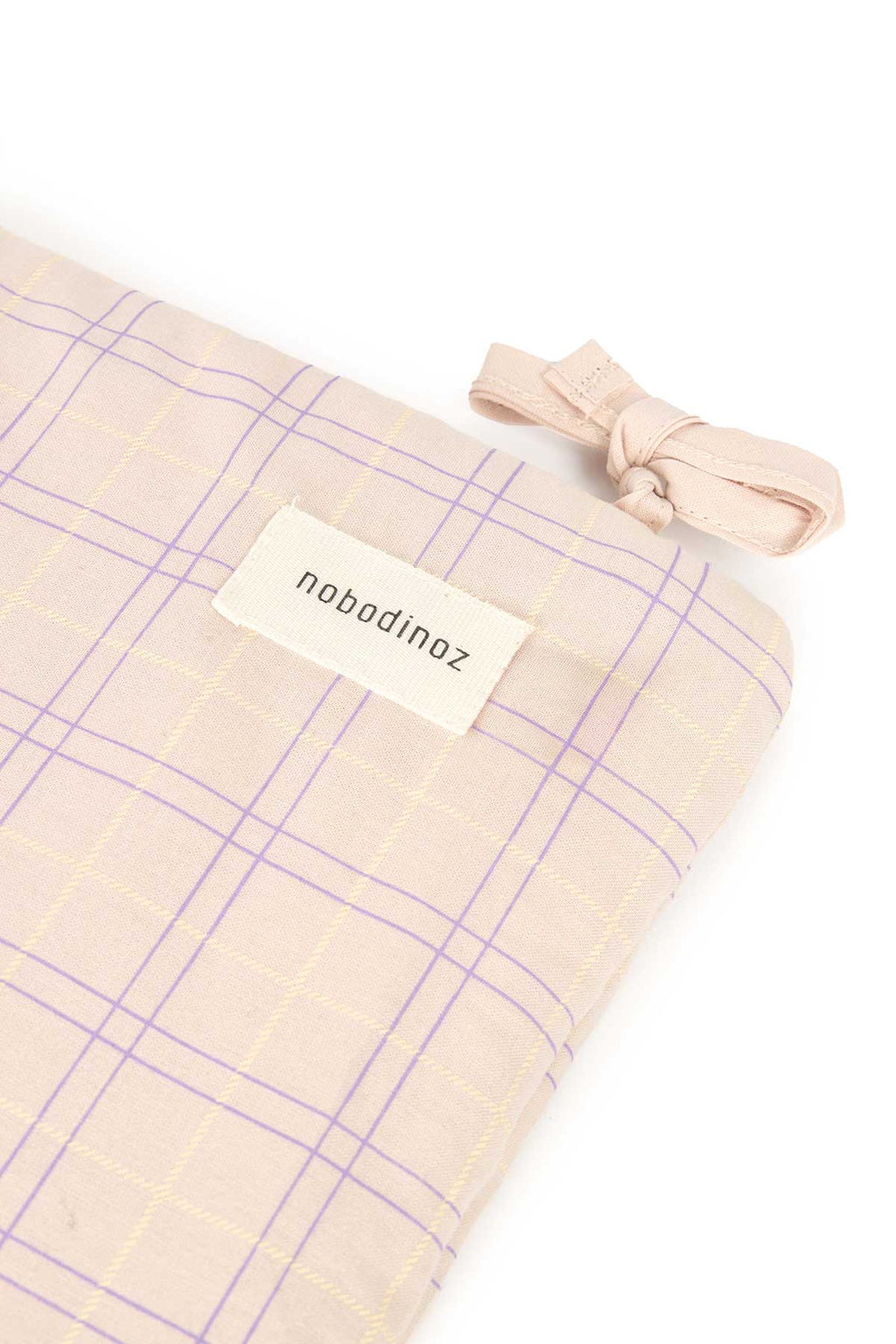 Protetor de berço Stories Powder Mauve Checks 207 x 32 x 2 cm