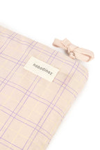 Protetor de berço Stories Powder Mauve Checks 207 x 32 x 2 cm