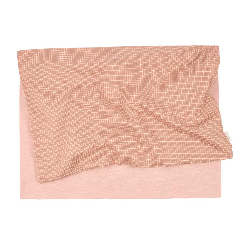 Manta extra soft recem-nascido Blush lemon grid 70 x 100 cm