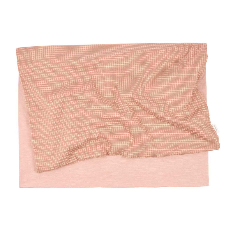 Manta extra soft recem-nascido Blush lemon grid 70 x 100 cm