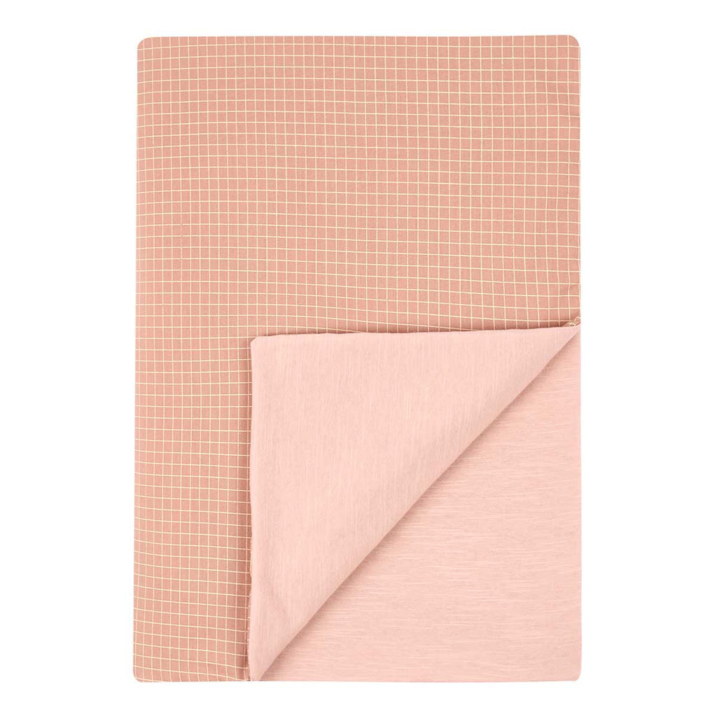 Manta extra soft recem-nascido Blush lemon grid 70 x 100 cm
