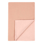 Manta extra soft recem-nascido Blush lemon grid 70 x 100 cm
