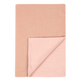 Manta extra soft recem-nascido Blush lemon grid 70 x 100 cm