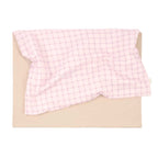 Manta extra soft recem-nascido Mauve pink Squares 70 x 100 cm