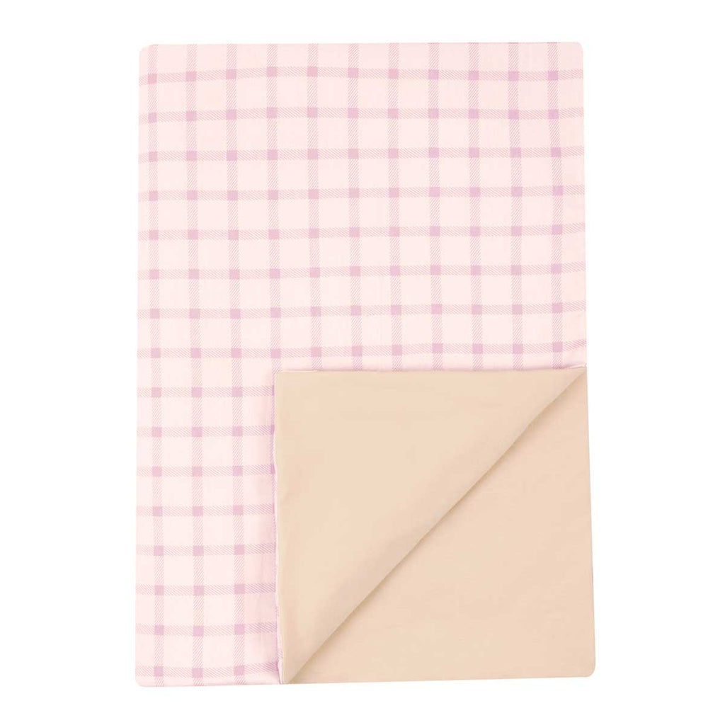 Manta extra soft recem-nascido Mauve pink Squares 70 x 100 cm