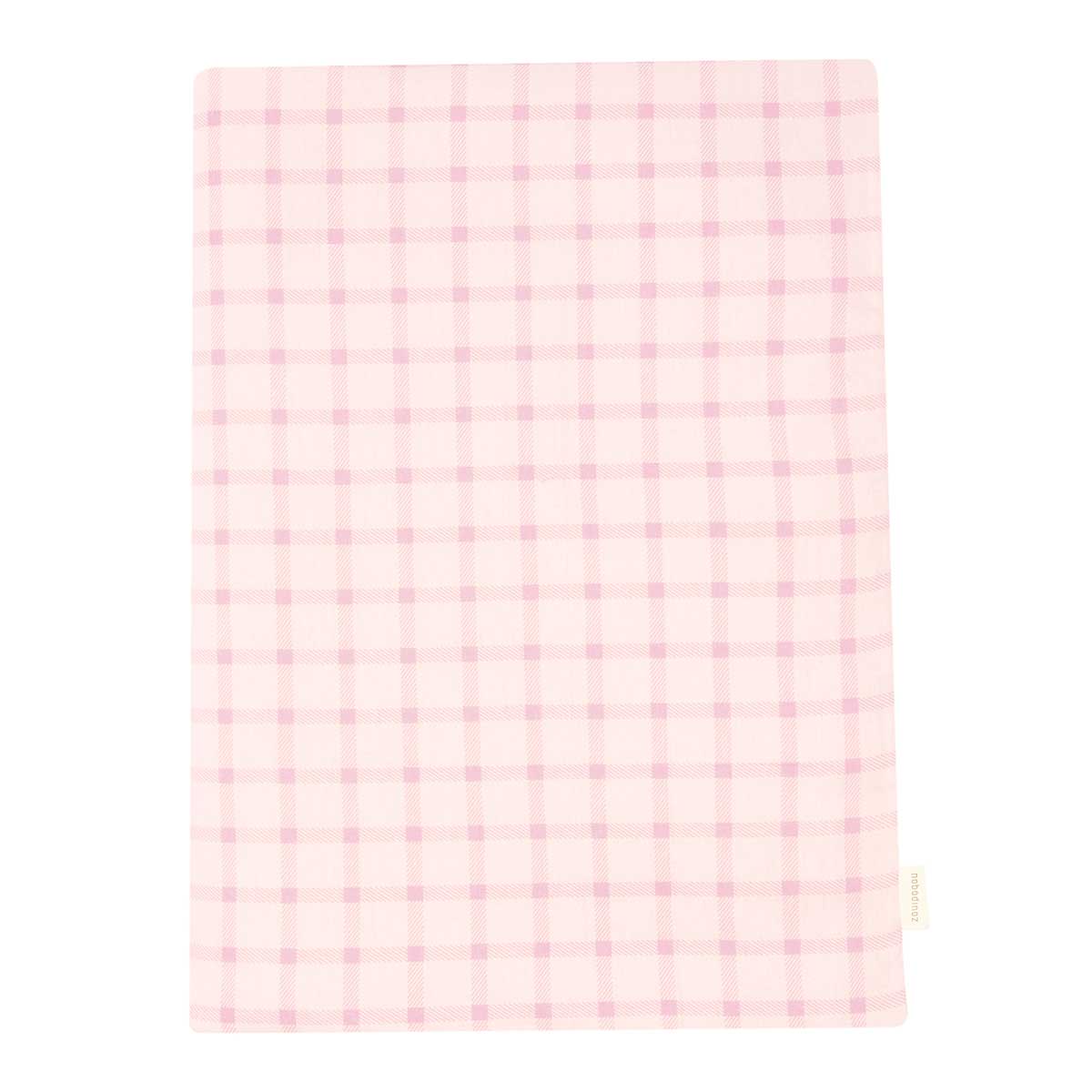 Manta extra soft recem-nascido Mauve pink Squares 70 x 100 cm