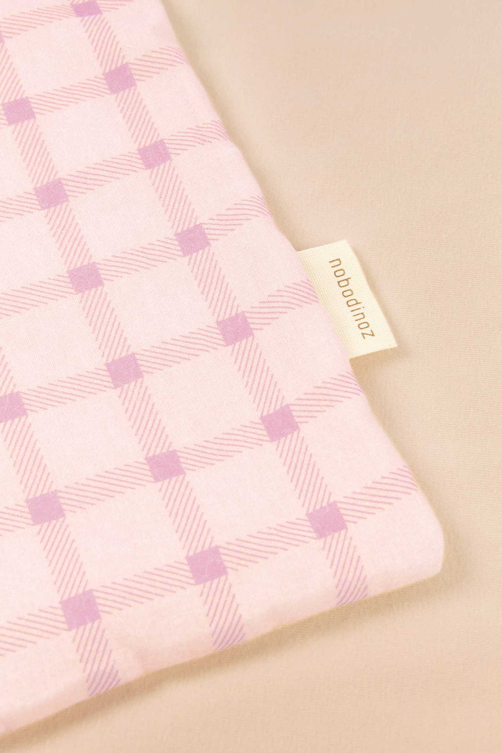 Manta extra soft recem-nascido Mauve pink Squares 70 x 100 cm