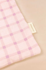 Manta extra soft recem-nascido Mauve pink Squares 70 x 100 cm