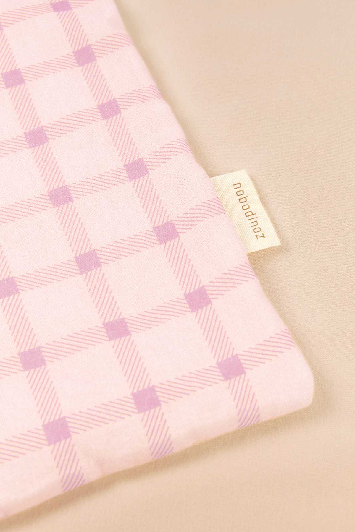 Manta extra soft recem-nascido Mauve pink Squares 70 x 100 cm