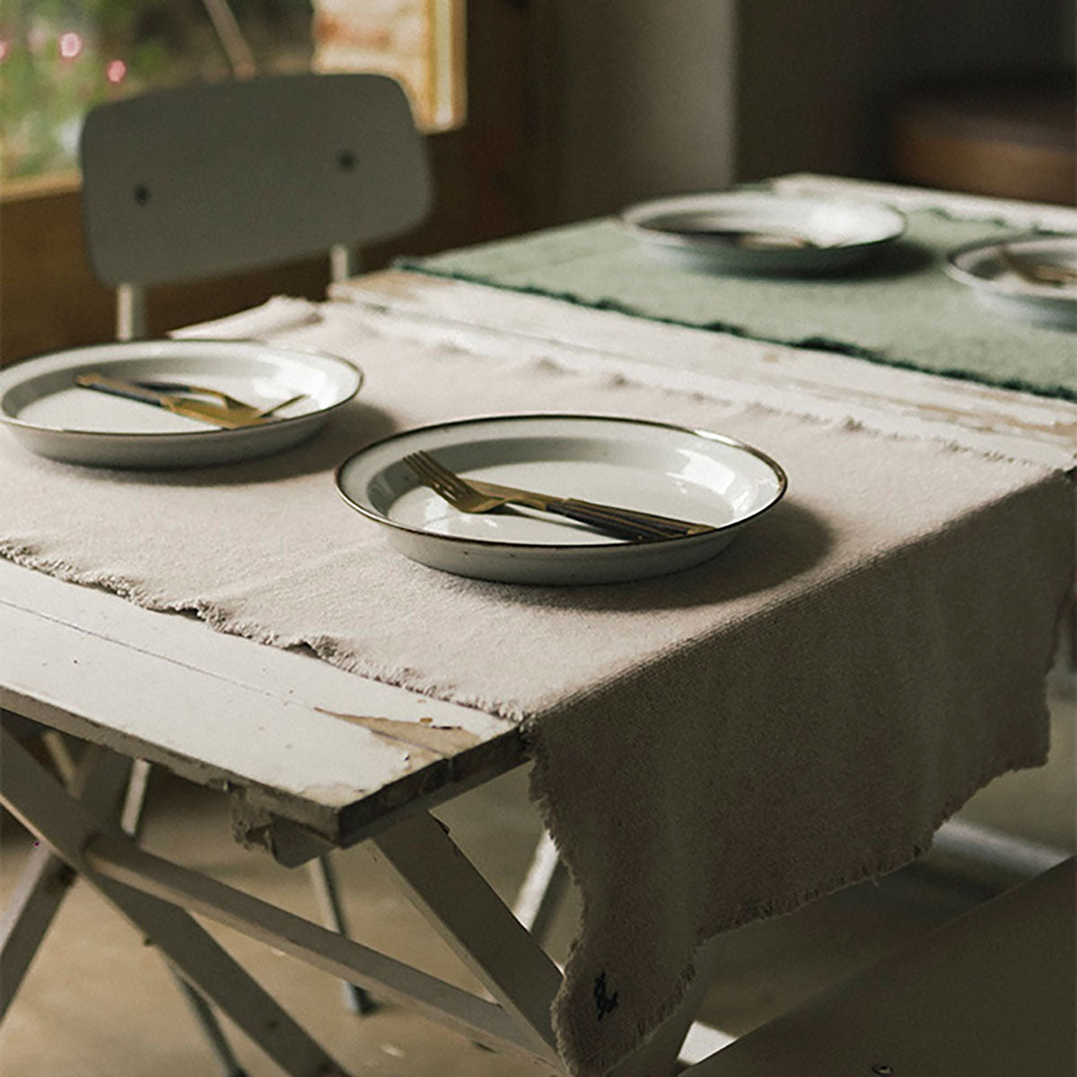 Caminho de mesa Lorena Canals Stonewashed – New grey - Novo cinza 50 x 160 cm