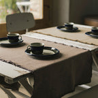 Caminho de mesa Lorena Canals Stonewashed – Soil brown - Marrom 50 x 160 cm