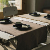 Caminho de mesa Lorena Canals Stonewashed – Soil brown - Marrom 50 x 160 cm