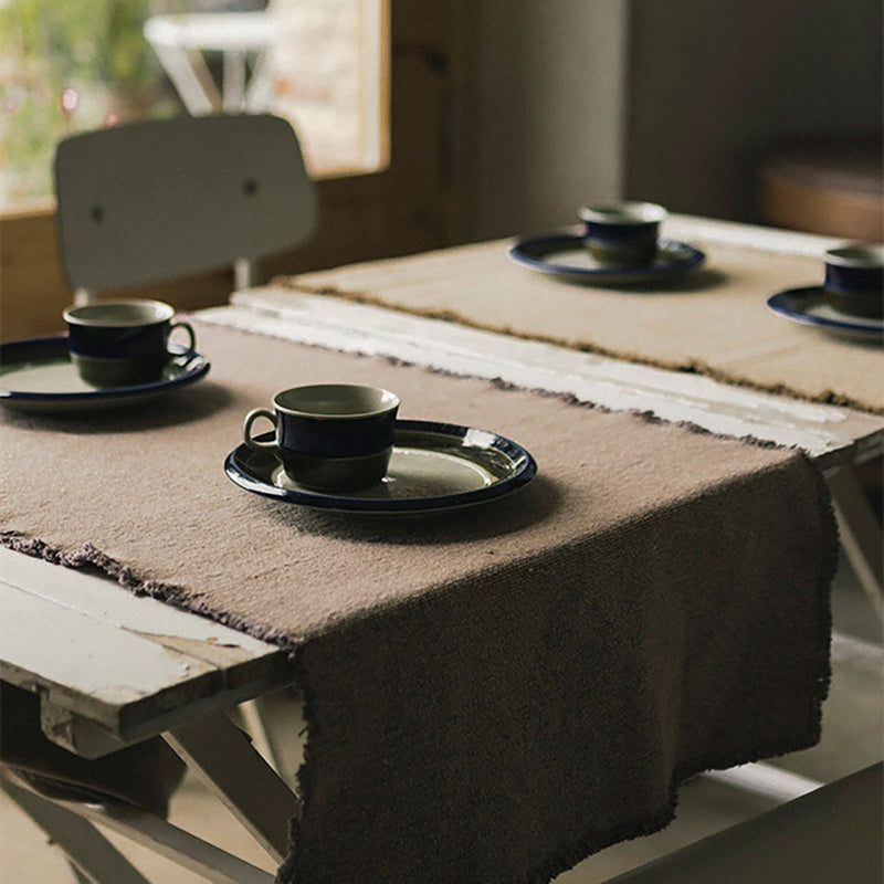 Caminho de mesa Lorena Canals Stonewashed – Soil brown - Marrom 50 x 160 cm
