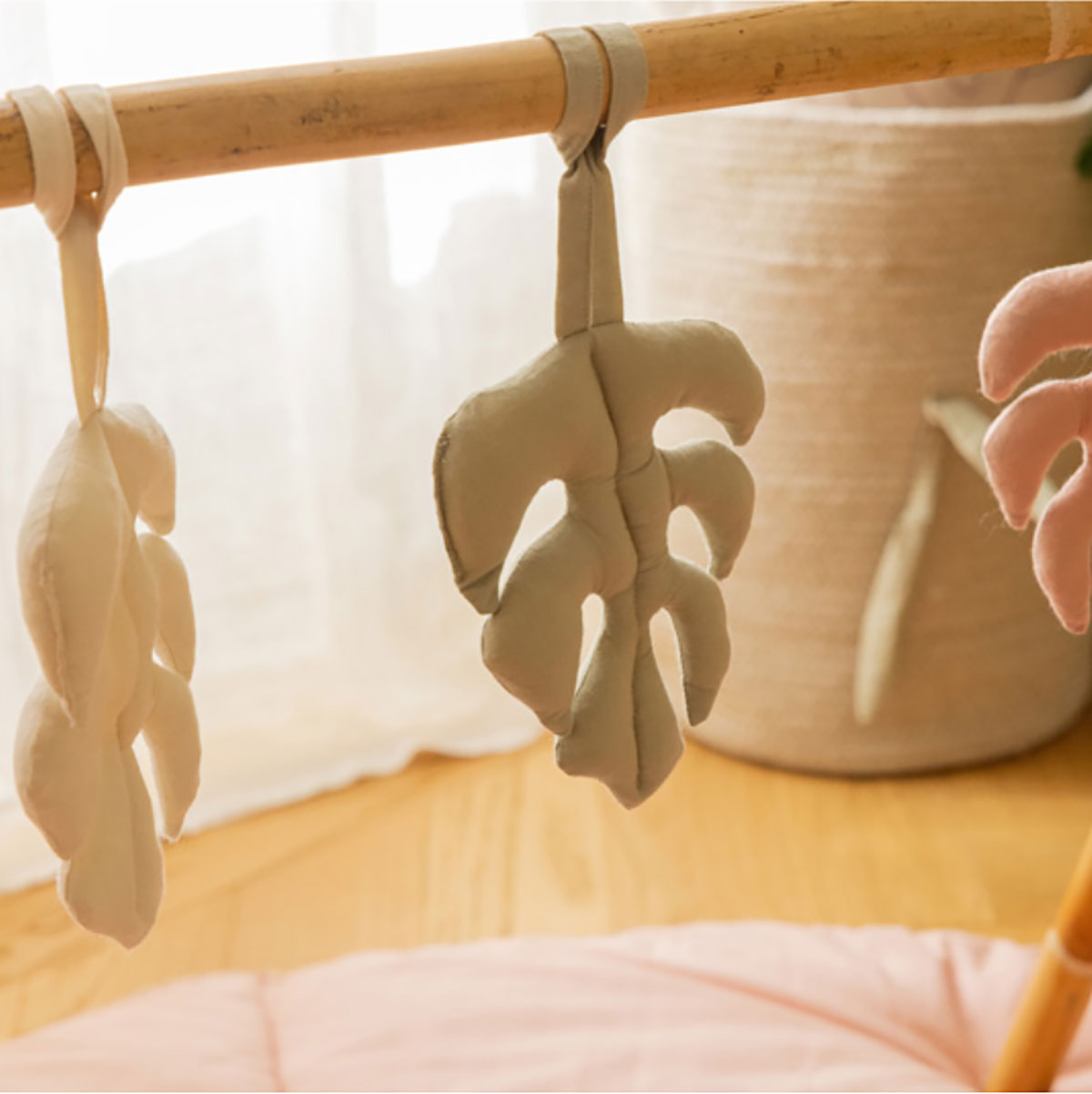 Set de 3 enfeites - Monstera 11 x 42 cm