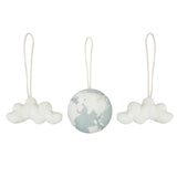 Set de 3 enfeites - World Ball 11 x 42 cm