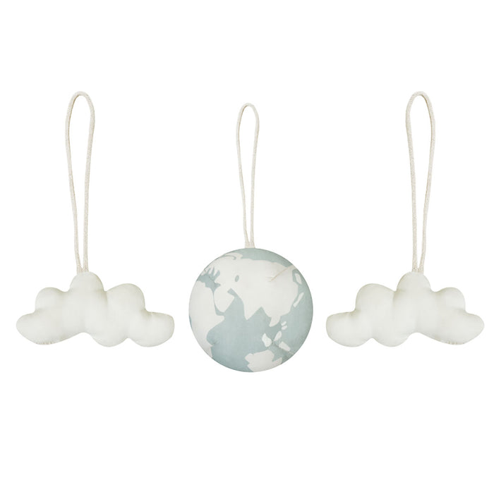 Set de 3 enfeites - World Ball 11 x 42 cm