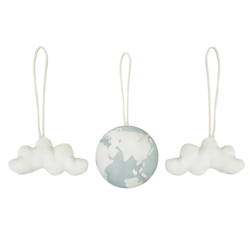 Set de 3 enfeites - World Ball 11 x 42 cm