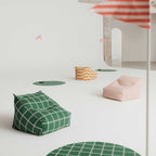 Puff VIBES beanbag vermelho e rosa 74 x 40 x 60 cm