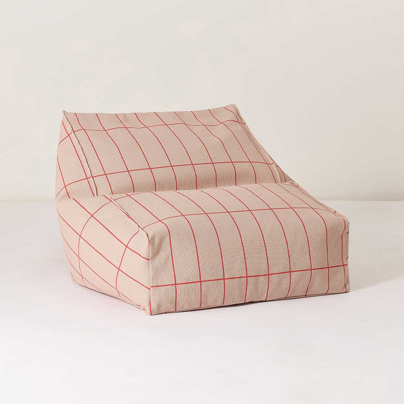 Puff VIBES beanbag vermelho e rosa 74 x 40 x 60 cm