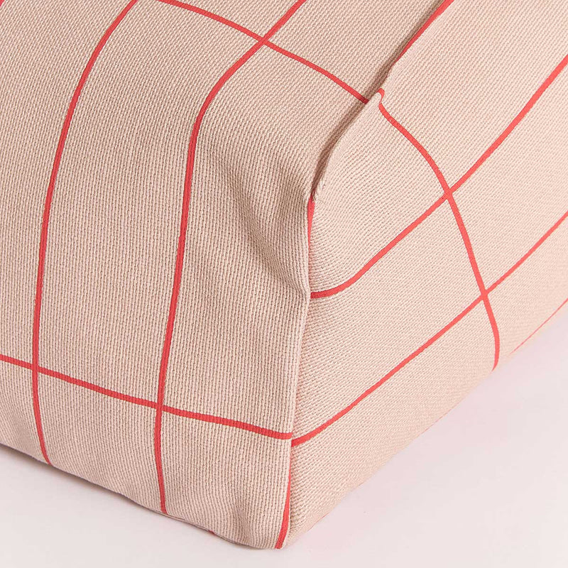Puff VIBES beanbag vermelho e rosa 74 x 40 x 60 cm