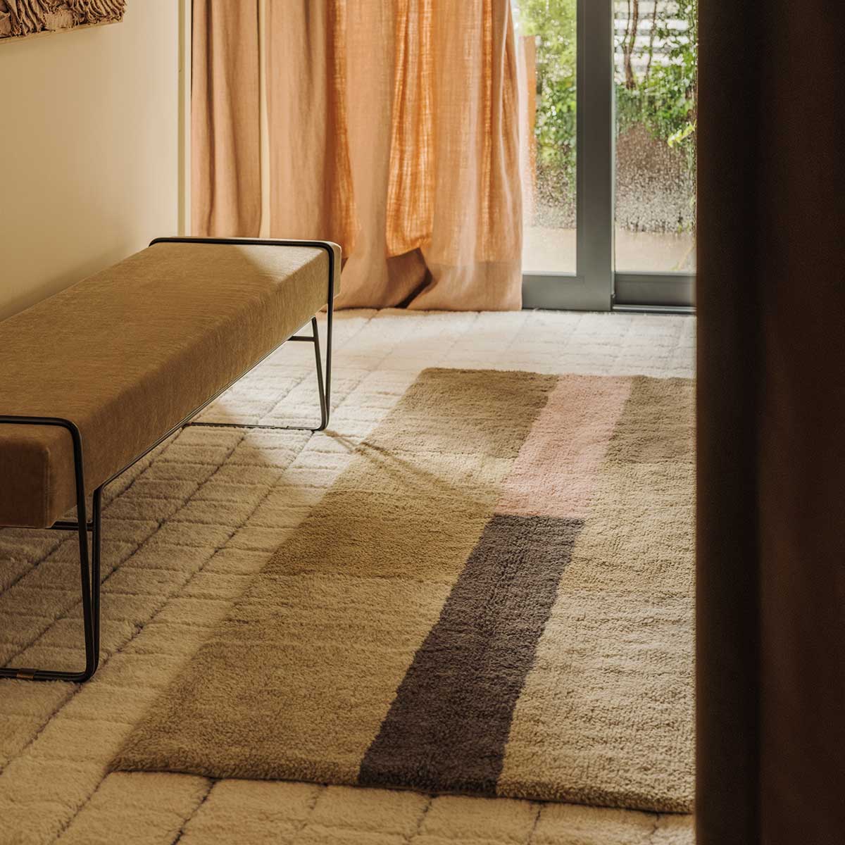 Tapete de Lã Lavável Lorena Canals Woolable® Manjericão, Musgo & Amêndoa 80 x 230 cm