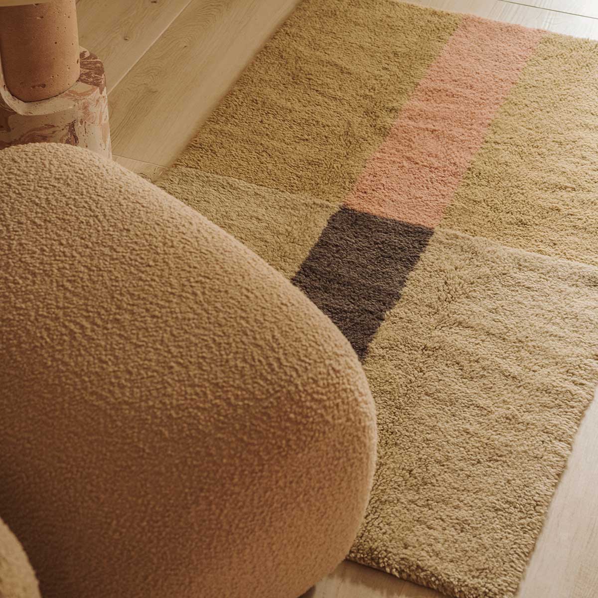 Tapete de Lã Lorena lavável Canals Woolable® Lines Verde Musgo –  80 x 140 cm