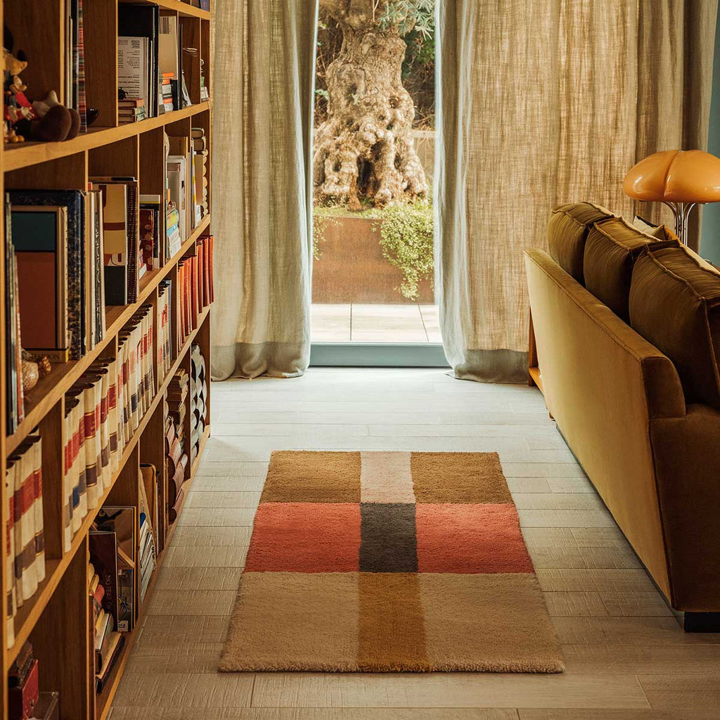 Tapete de Lã Lavável Lorena Canals Woolable® Coral Temperado, Noz & Concha 80 x 230 cm