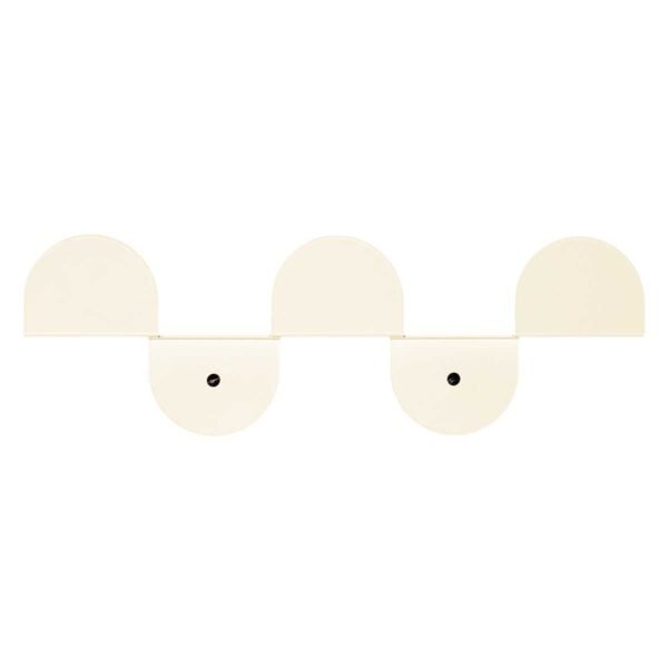 Cabideiro de parede aço Ivory  37 x 12 x 4  cm