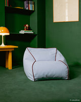 Puff MARLOW Azul báltico 65 x 65 x 42 cm