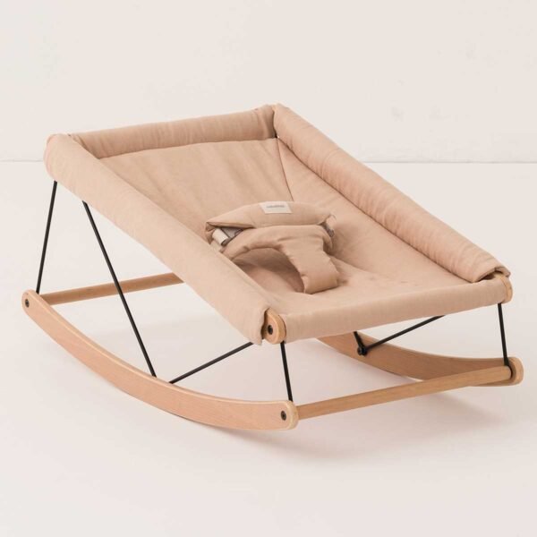 Cadeirinha de descanso Growing green linho sand  82 x 44 x 39 cm