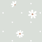 Papel de Parede Margaridas color Verde  2,80 x 0,45 m