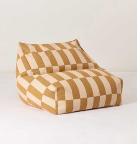 Puff VIBES beanbag areia e mostarda  74 x 40 x 60 cm