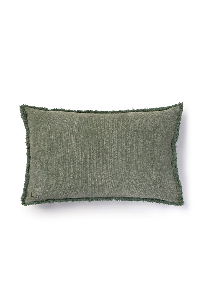 Almofada retangular Lorena Canals Stonewashed Duck Green - Verde pato 60 x 40 cm