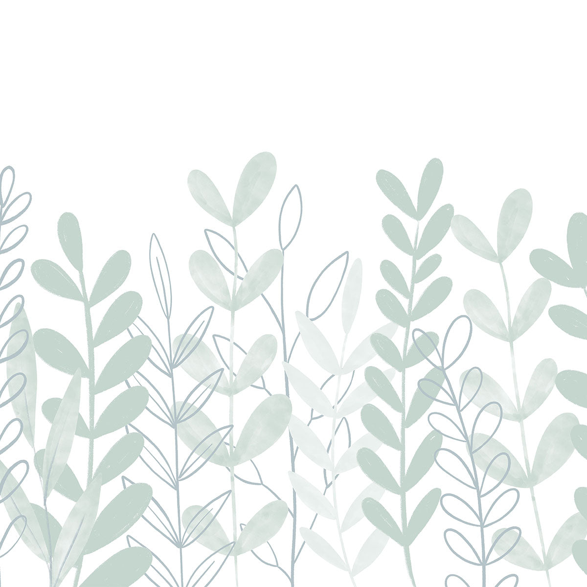 Painel de Parede Aquarela Menta 2,80 x 0,45 m