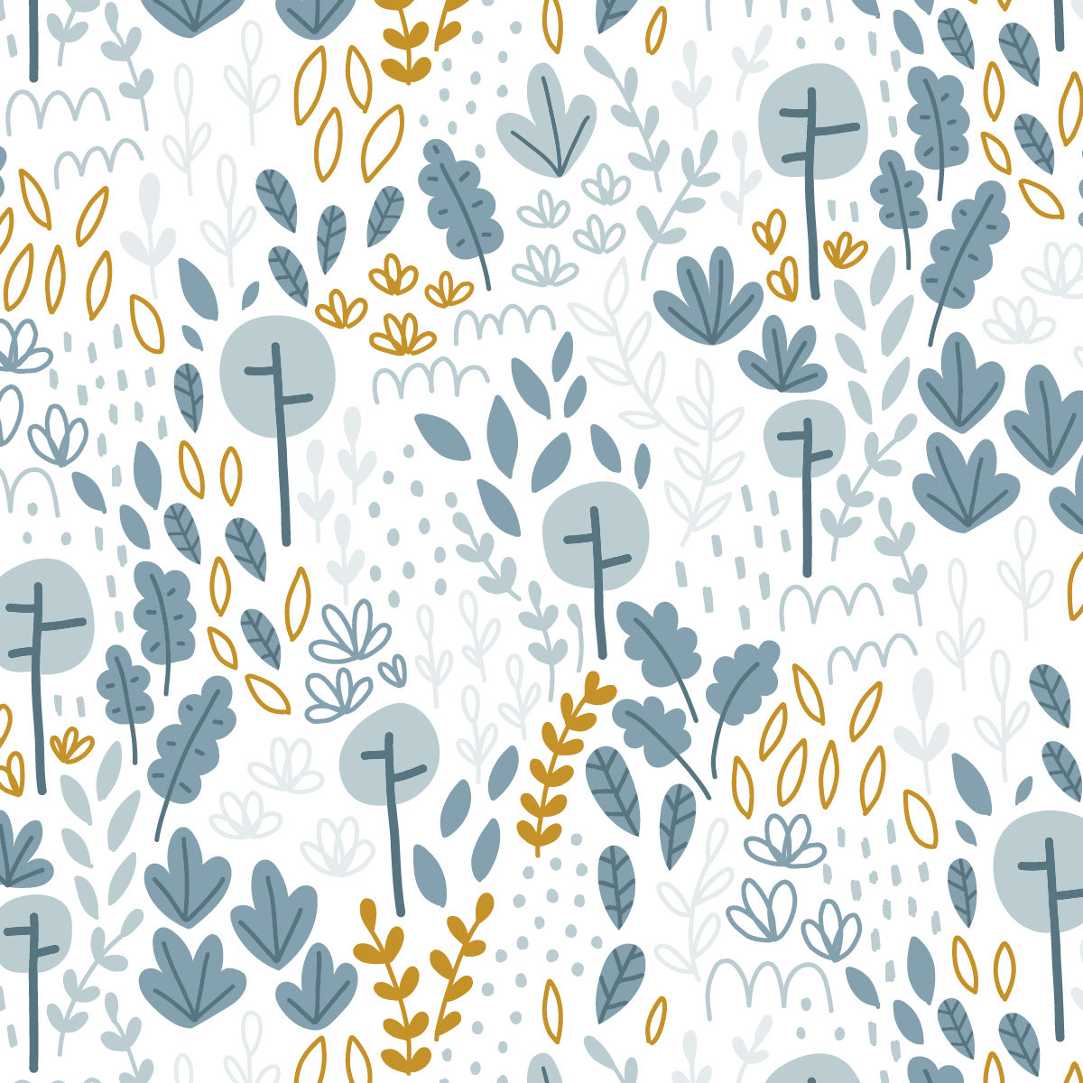 Papel de Parede Na Selva Azul 2,80 x 0,45 m