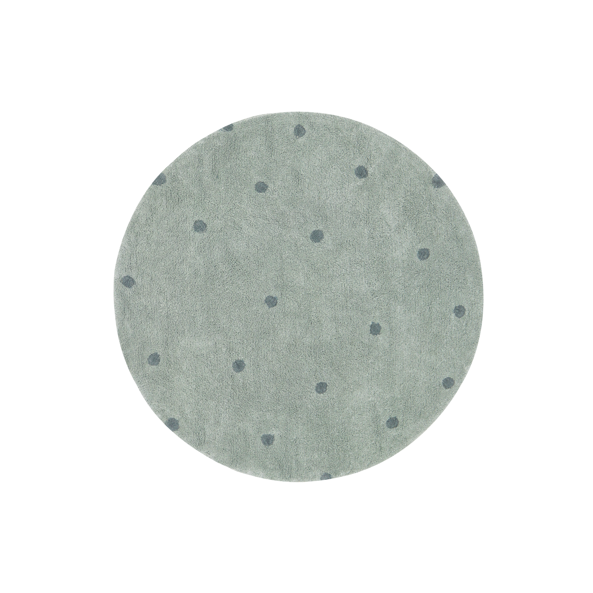 Tapete lavável Round Dot Salvia azul Ø 140 cm