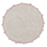 Tapete Lavável Redondo Bubbly Vintage Nude 120 cm