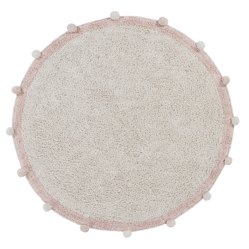 Tapete Lavável Redondo Bubbly Vintage Nude 120 cm