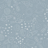 Papel de Parede Cosmos color Azul celeste 2,80 x 0,45 m