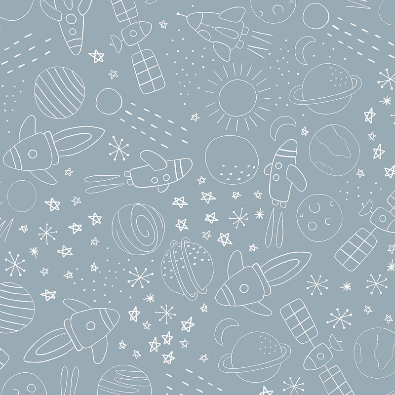 Papel de Parede Cosmos color Azul celeste 2,80 x 0,45 m