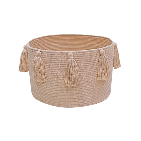 Cesta Tassels Rose Ø40 x 25 cm