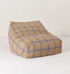 Puff VIBES beanbag azul e bege 74 x 40 x 60 cm