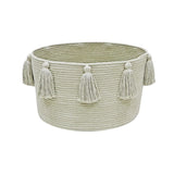 Cesta Tassels Olive Ø40 x 25 cm