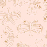 Papel de Parede Casa de Borboleta color Nude 2,80 x 0,45 m